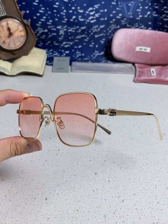 Miu Miu Oversized Square Metal-Frame Sunglasses main image 6